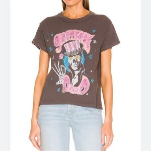 DAYDREAMER Grateful Dead Forever Skelly Tee in Washed Black Size Medium